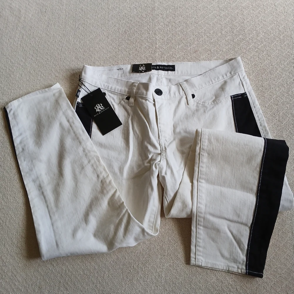 rock & republic ♡ 2 timer carnivale jeans 12 y3k streetwear biker indie tuxedo
